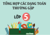 Trọn Bộ Tài Liệu Các Dạng Toán 5 Thường Gặp (File Word) - Có Lời Giải Chi Tiết