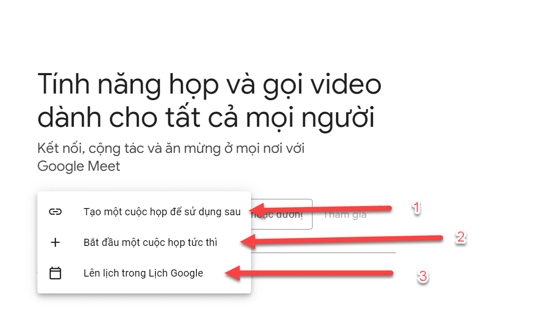 tao cuoc hop google meet 2